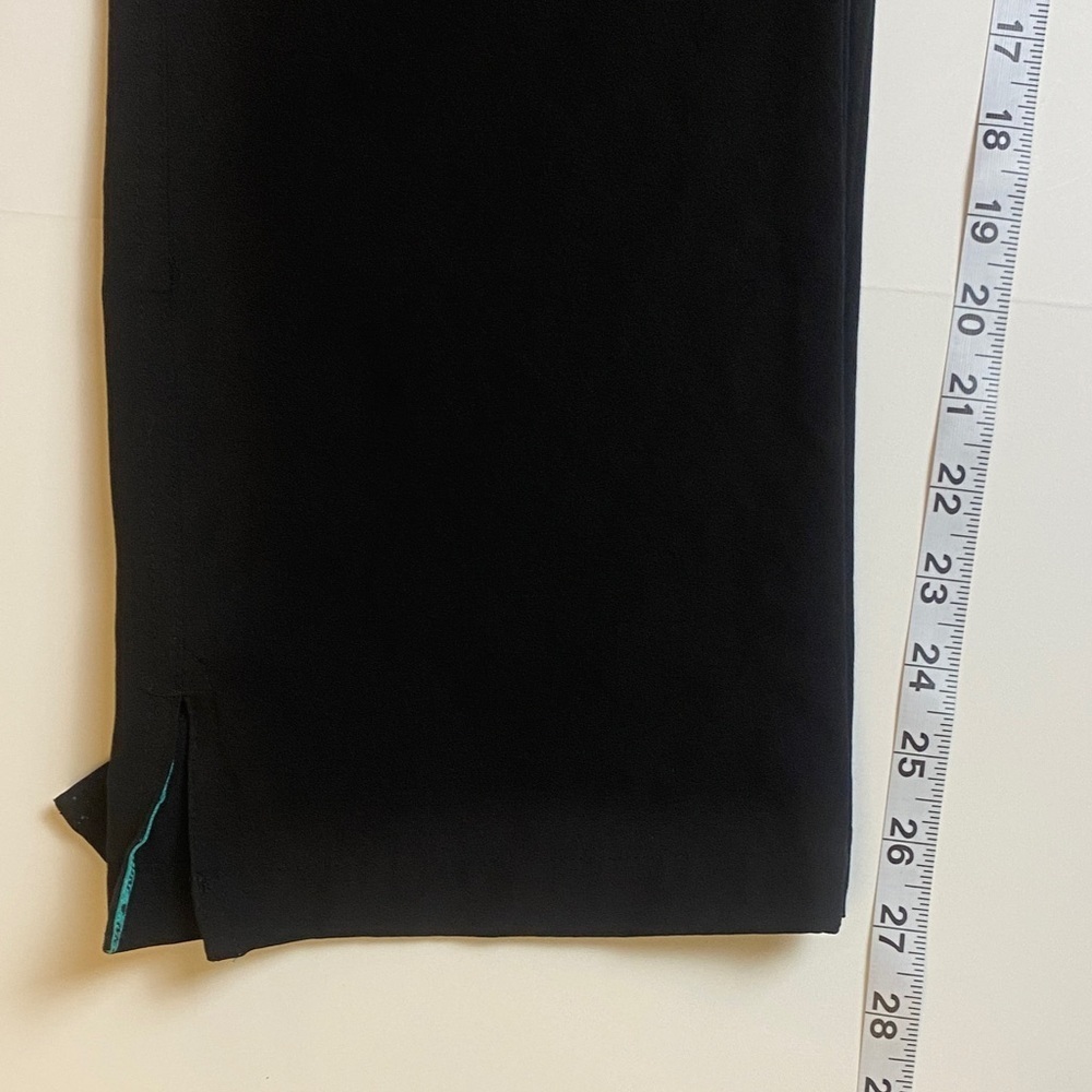Med Couture Black Pants with Teal Accent 4 pockets Size small scrub pants - Picture 6 of 7